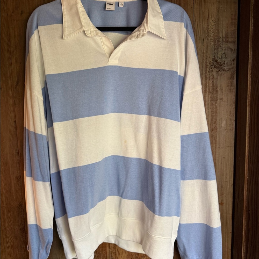 Zara rugby shirt lavender/white